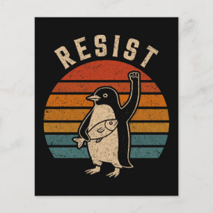 Resist Penguins Protest Against Tariffs Flyer