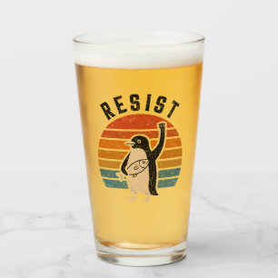 Resist Penguins Protest Against Tariffs Glass
