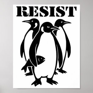 Resist Penguins - Trump Tariff  Poster
