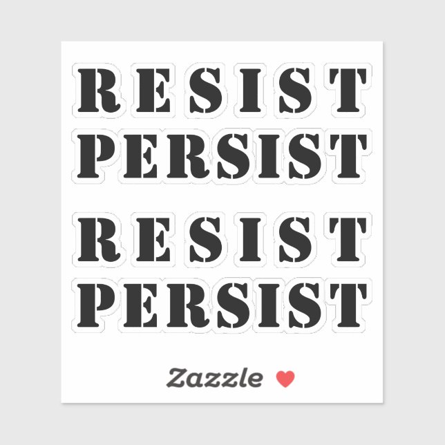 resist persist - Black letters (Sheet)