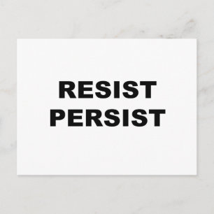 RESIST PERSIST POSTCARD