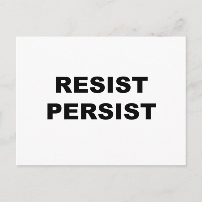 RESIST PERSIST POSTCARD (Front)