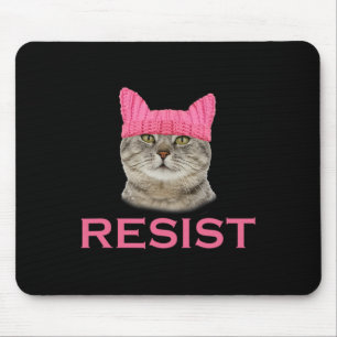Resist Persist Protest March Cat Hat Mouse Mat
