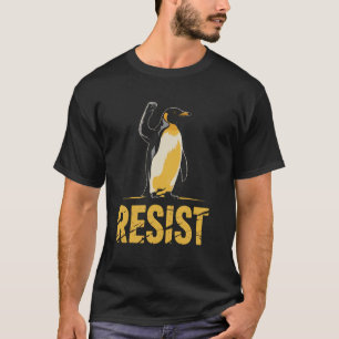 RESIST Pinguin - We Stand With Penguins - Funny T-Shirt