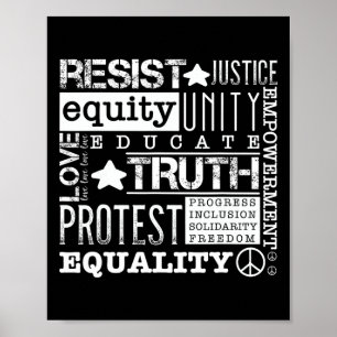 Resist Political Injustice Freedom Truth n' Equali Poster