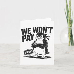 Resist Political Injustice Funny Politics Penguin  Card
