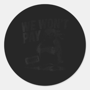 Resist Political Injustice Funny Politics Penguin Classic Round Sticker