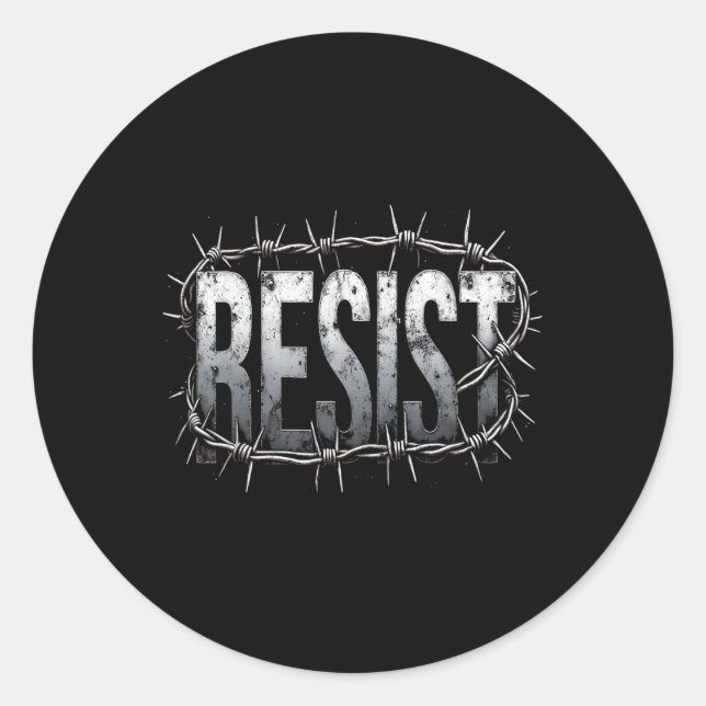 Resist Political Protest 2  Classic Round Sticker (Front)