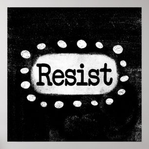 Resist Poster Wall Art