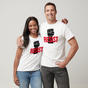 Resist President Trump - Anti Trump Black Fist T-Shirt