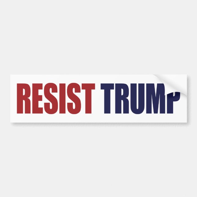 Resist President Trump - Anti Trump Bumper Sticker (Front)