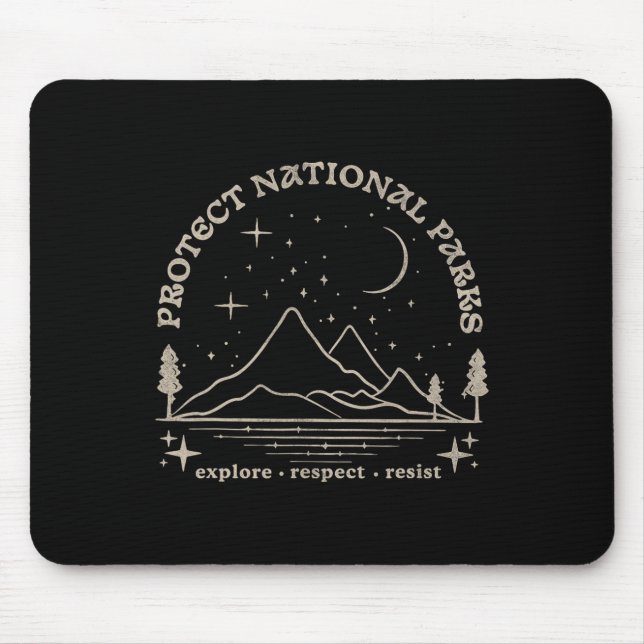 Resist Protect Our National Parks Graphic Anti Tru Mouse Mat (Front)