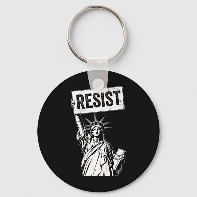 Resist Protest Anti Political Protest  Key Ring (Front)