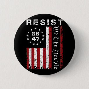 Resist Protest We The People 8647 86 47 Flag Prote 6 Cm Round Badge