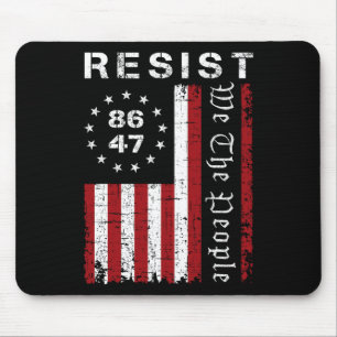 Resist Protest We The People 8647 86 47 Flag Prote Mouse Mat