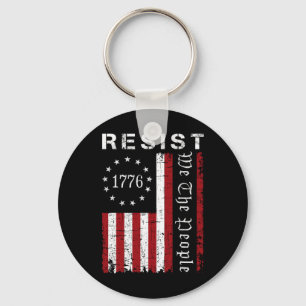 Resist Protest We The People Flag Protest Save Dem Key Ring
