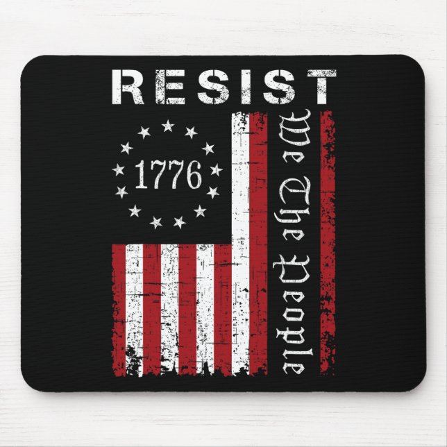 Resist Protest We The People Flag Protest Save Dem Mouse Mat (Front)