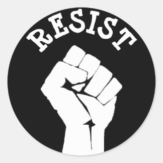 Resist Protester Fist Anti-Trump Political Sticker
