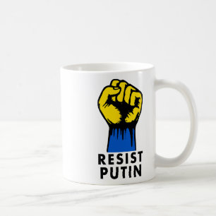 Resist Putin Protest Raised Fist  Coffee Mug