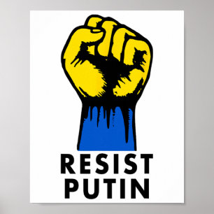 Resist Putin Protest Raised Fist Poster