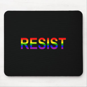 Resist Rainbow Queer Anti Trump Novelty Political Mouse Mat