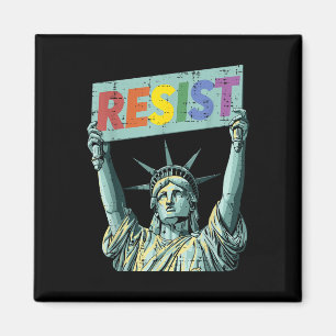 Resist Rainbow Statue Liberty Protest Lgbt Gay Men Magnet