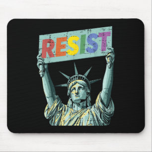 Resist Rainbow Statue Liberty Protest Lgbt Gay Men Mouse Mat