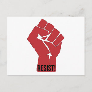 Resist Raised Fist Justice Postcard