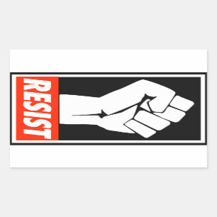 resist rectangular sticker