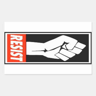 resist rectangular sticker