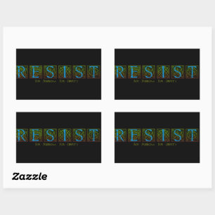Resist Rectangular Sticker