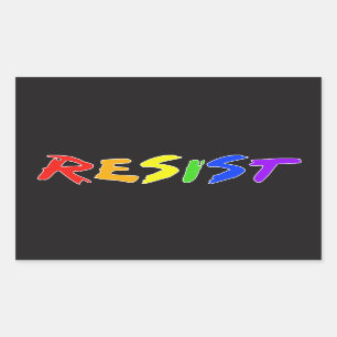 Resist! Rectangular Sticker