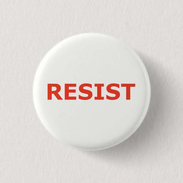 RESIST - Red Alert 3 Cm Round Badge (Front)
