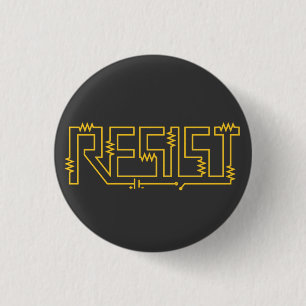 Resist Resistance Electronic Diagram 3 Cm Round Badge
