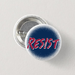 Resist Resistance Red Blue Custom 3 Cm Round Badge