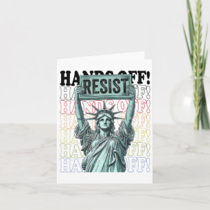 Resist Resistance Statue Of Liberty Hands Off Prot Card