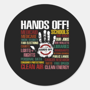 Resist Resistance Statue Of Liberty Hands Off Prot Classic Round Sticker