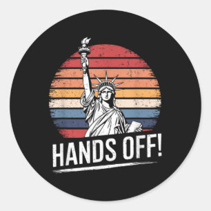 Resist Resistance Statue Of Liberty Hands Off Prot Classic Round Sticker