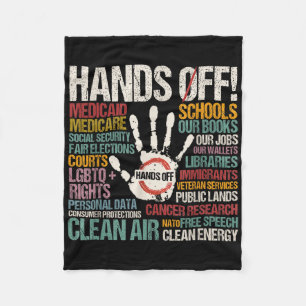 Resist Resistance Statue Of Liberty Hands Off Prot Fleece Blanket