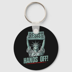 Resist Resistance Statue Of Liberty Hands Off Prot Key Ring