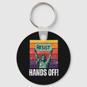 Resist Resistance Statue Of Liberty Hands Off Prot Key Ring