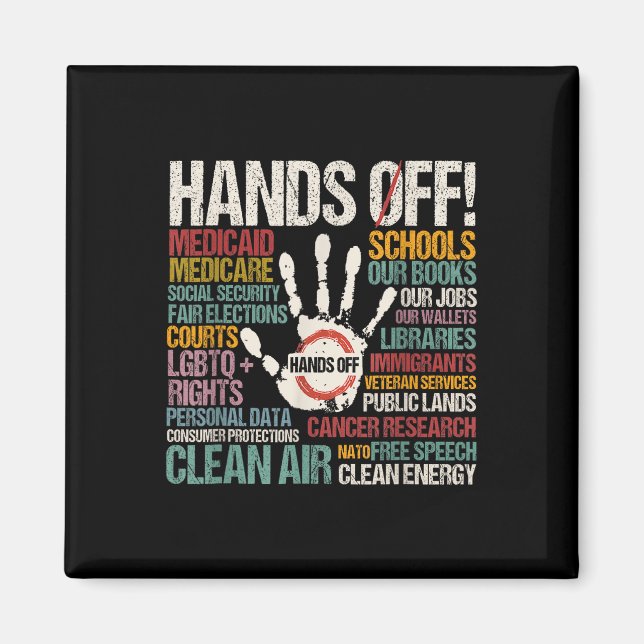 Resist Resistance Statue Of Liberty Hands Off Prot Magnet (Front)