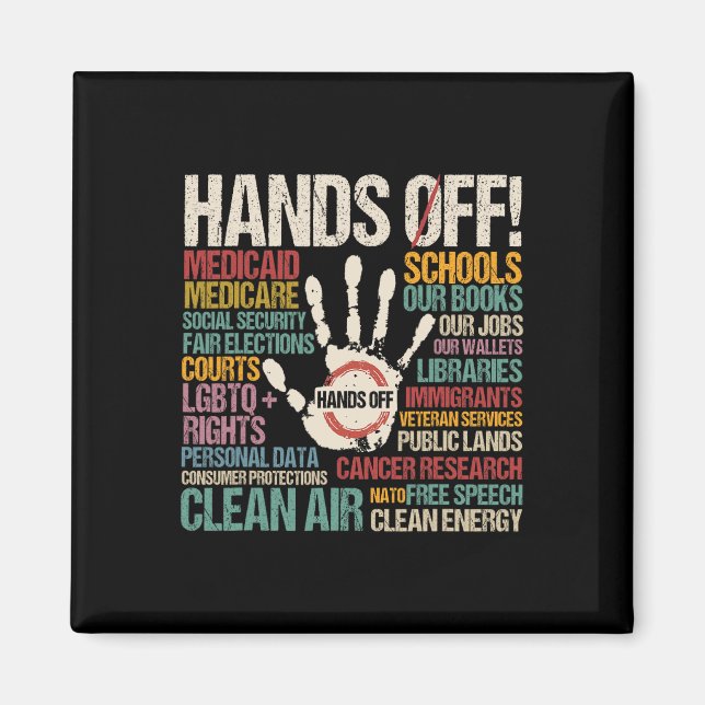 Resist Resistance Statue Of Liberty Hands Off Prot Magnet (Front)