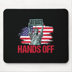 Resist Resistance Statue Of Liberty Hands Off Prot Mouse Mat