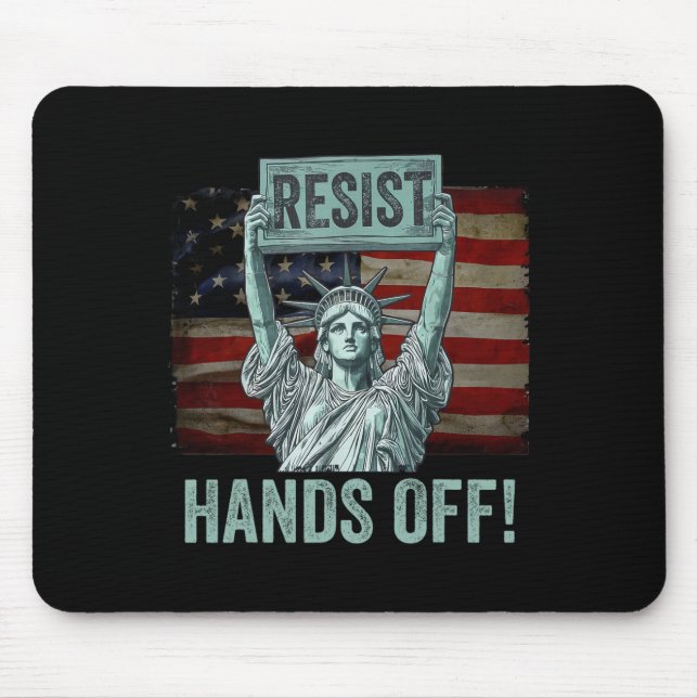 Resist Resistance Statue Of Liberty Hands Off Prot Mouse Mat (Front)