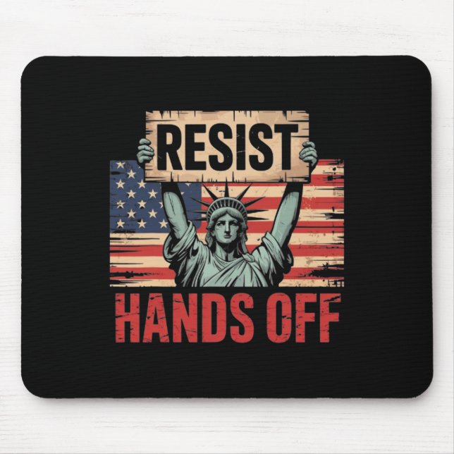 Resist Resistance Statue Of Liberty Hands Off Prot Mouse Mat (Front)