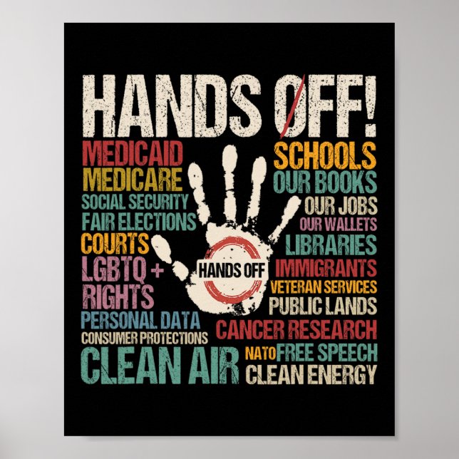 Resist Resistance Statue Of Liberty Hands Off Prot Poster (Front)
