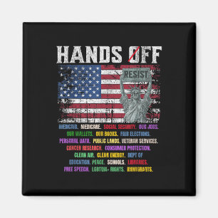 Resist Resistance Usa Statue Of Liberty Hands Off Magnet