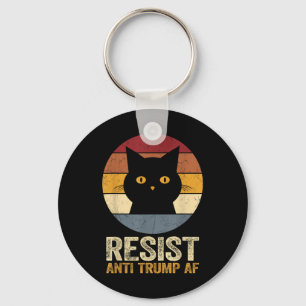 Resist Retro Tee Anti Trump Af Funny Anti Trump Ca Key Ring