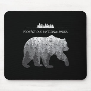 Resist Save Our Parks Alt Us National Parks Bear N Mouse Mat